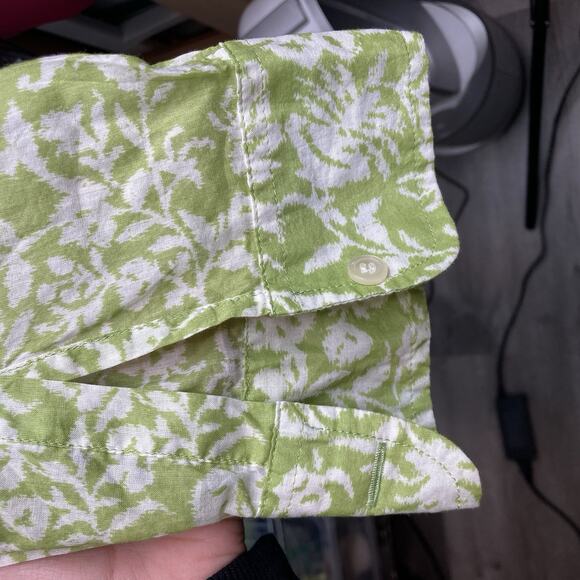 Macy’s Charter Club Women's Green Floral Button Up Blouse Size 20W Fairy Boho - Picture 7 of 11